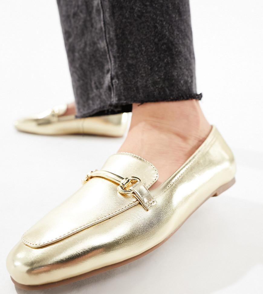 London Rebel wide fit snaffle trim loafers Product Image