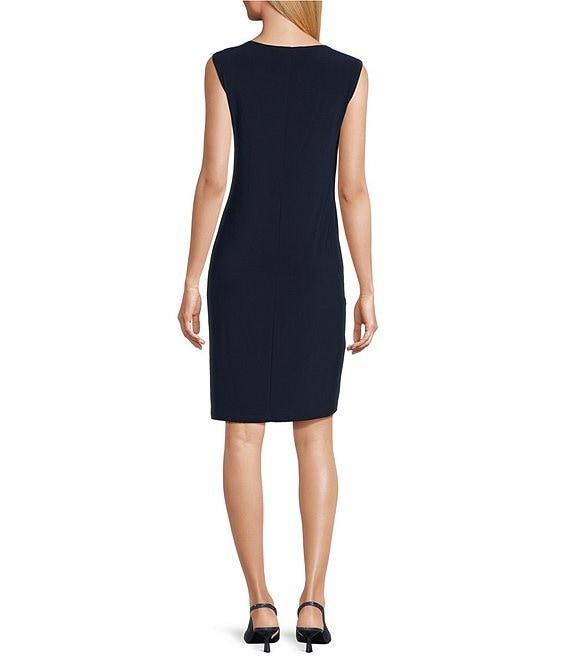 R & M Richards Petite Size Embroidered Soutache Sequin 3/4 Sleeve Jacket Dress Product Image