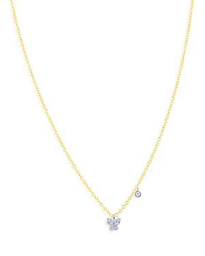 Meira T 14K White & Yellow Gold Diamond Mini Butterfly & Disc Pendant Necklace Product Image