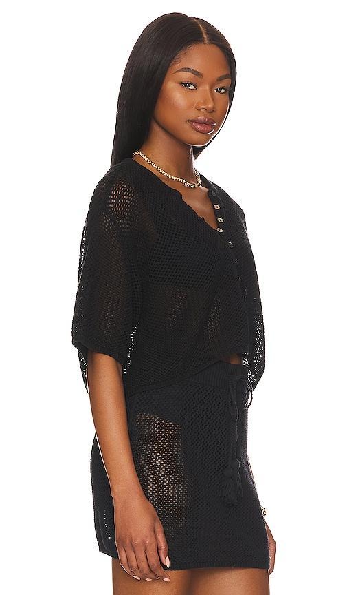 L*Space Coast Is Clear Cotton Crochet Swim Cover-Up Top Product Image