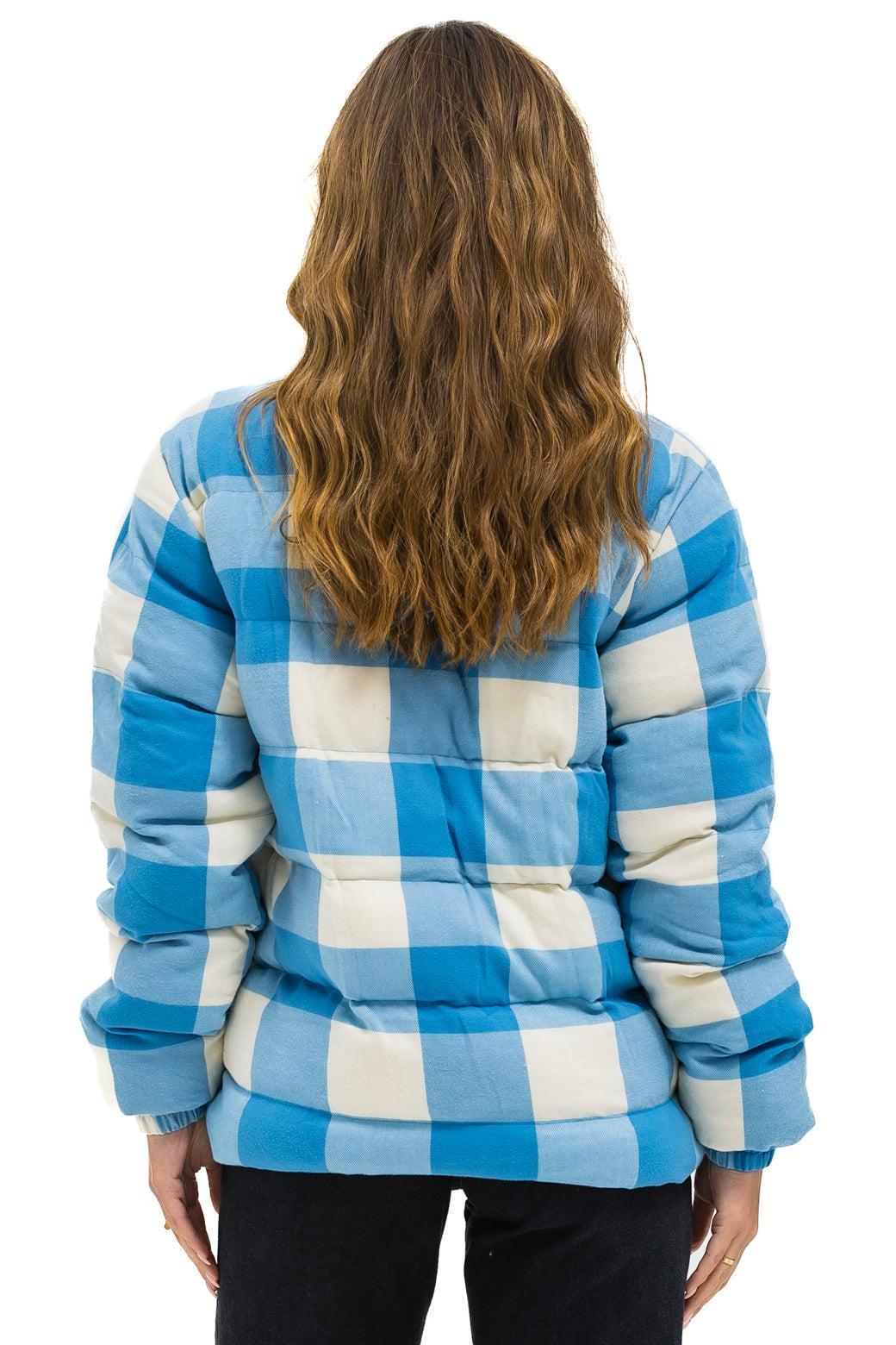 UNISEX PLAID TRAVELER JACKET - SKY PLAID Unisex Product Image