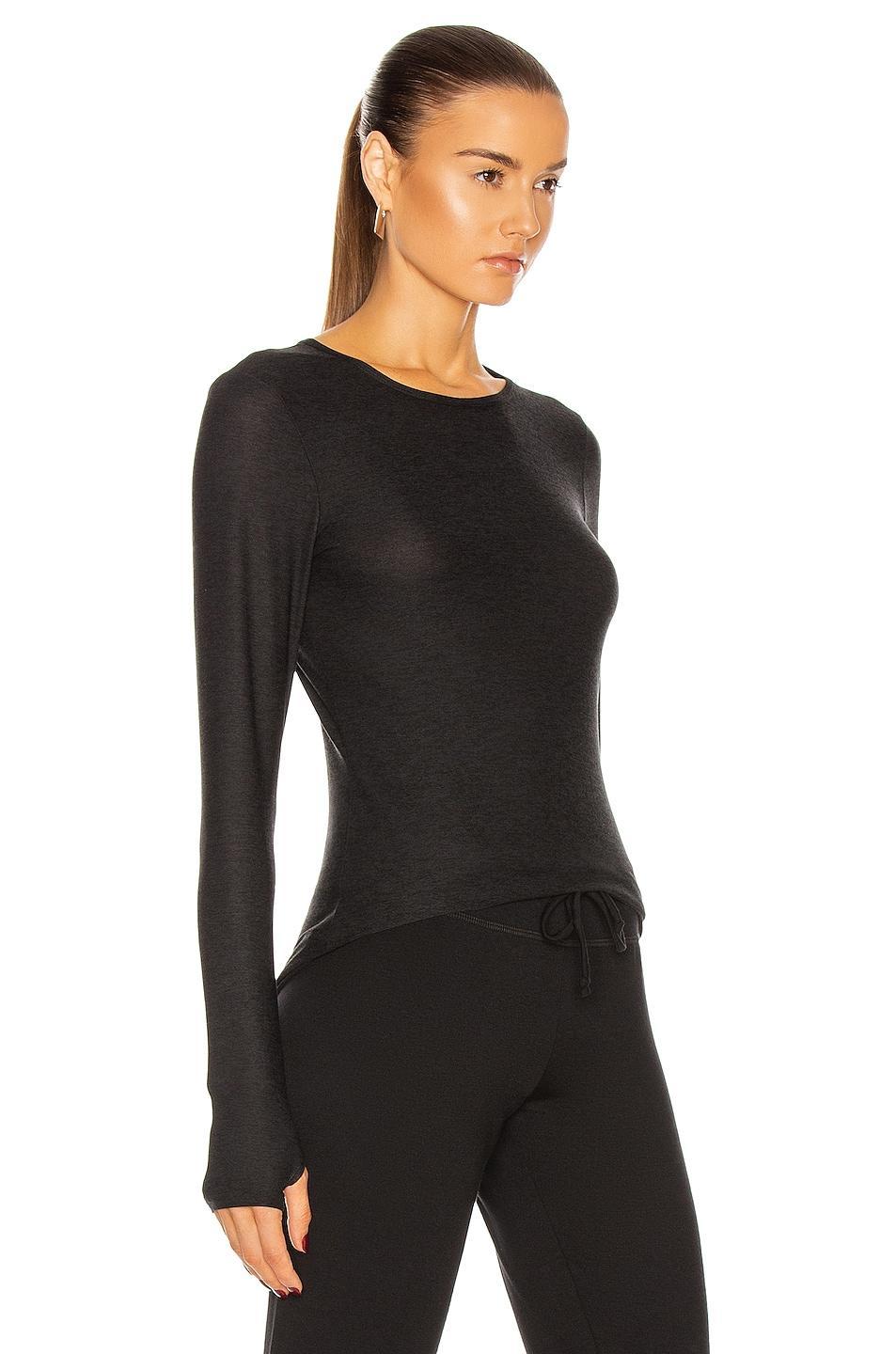 Beyond Yoga Classic Crew Pullover in Black Product Image