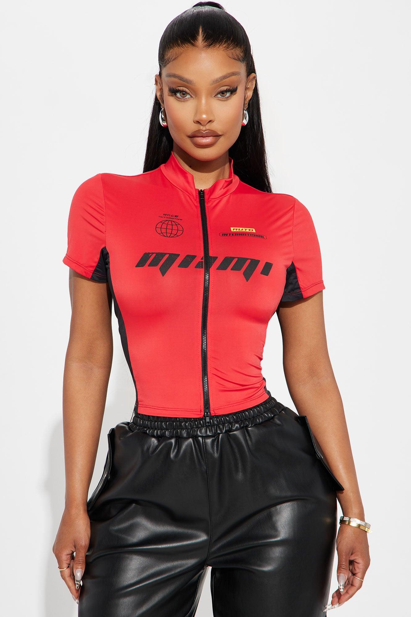 Miami Street Race Top - Red/combo Product Image