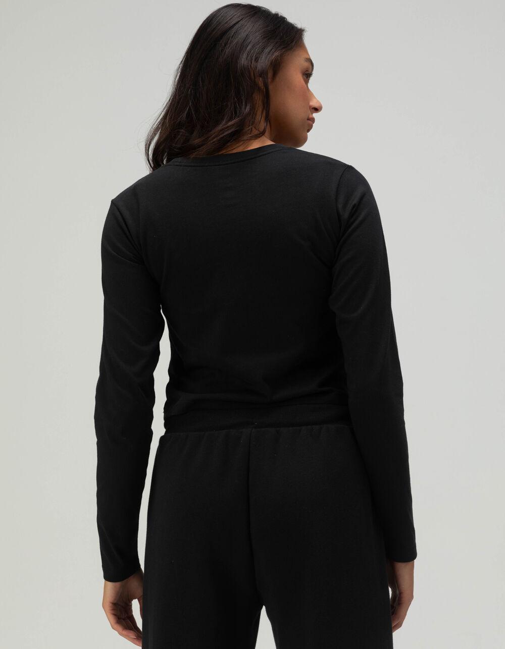 CONVERSE Skull Womens Long Sleeve Tee - BLACK Product Image