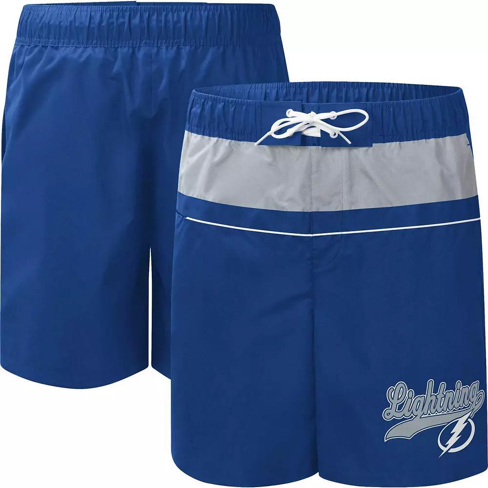 Men's Starter Blue Tampa Bay Lightning Freestyle Volley Swim Shorts,  Product Image