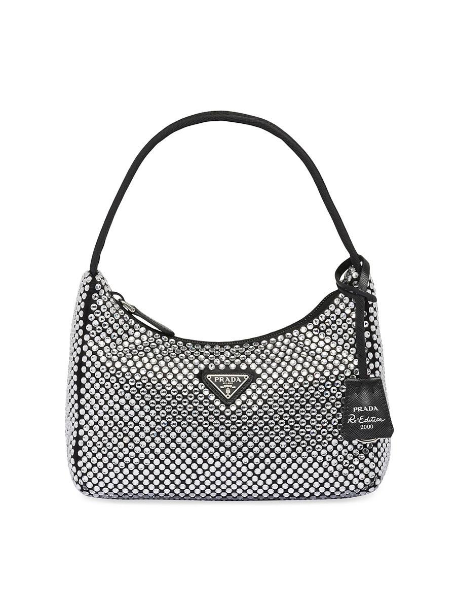 Womens Satin Mini Bag with Crystals Product Image