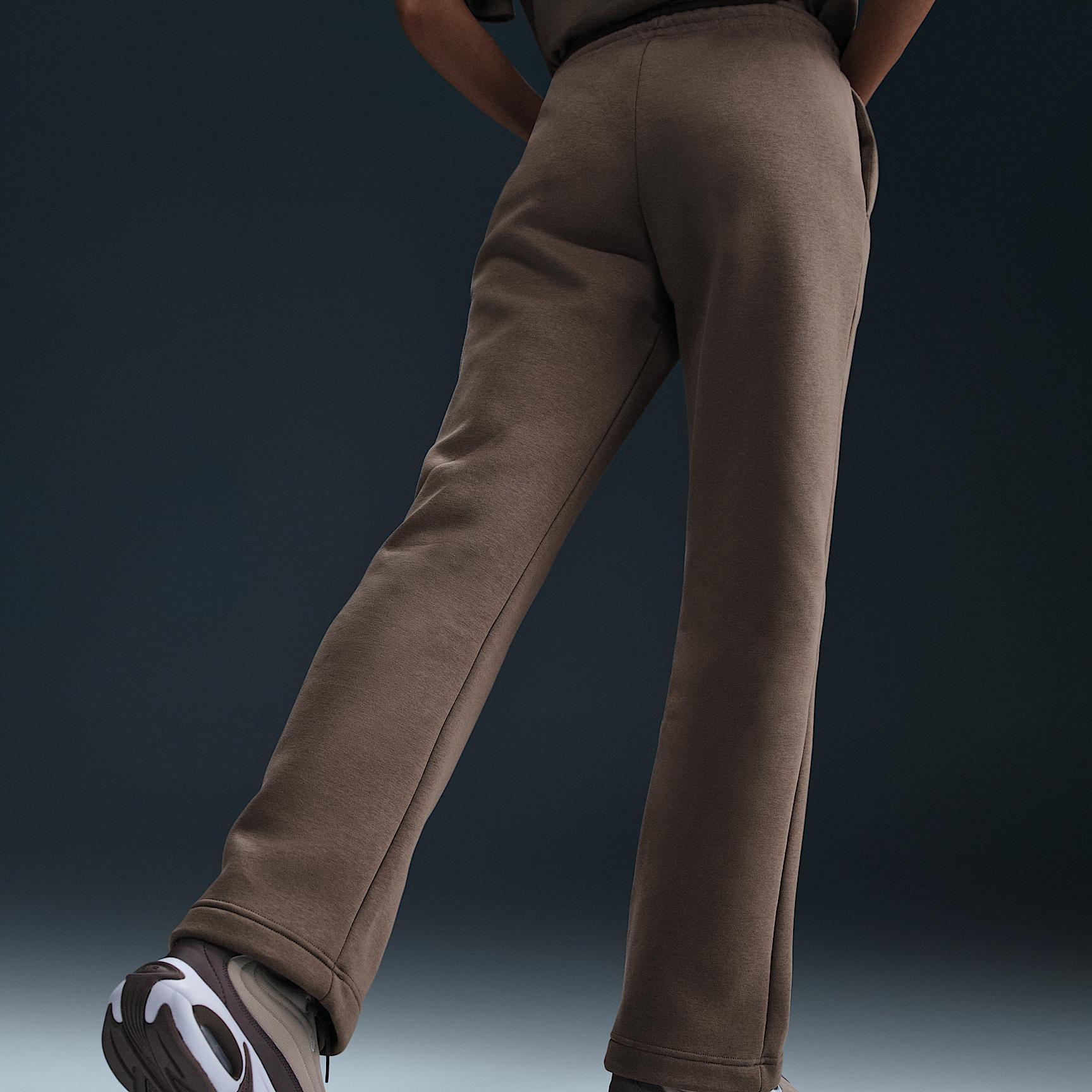 Womens Nike Sportswear Phoenix Fleece Mid-Rise Open-Hem Pants | HQ7723-133 Product Image