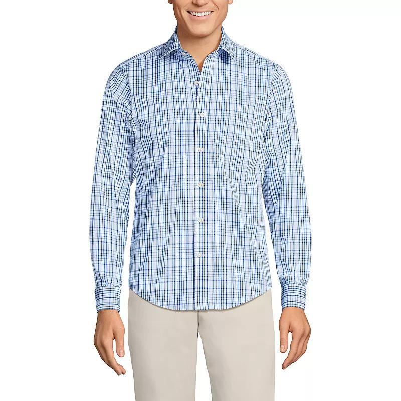 Men's Lands' End Traditional Fit Travel Button-Down Shirt,  Product Image