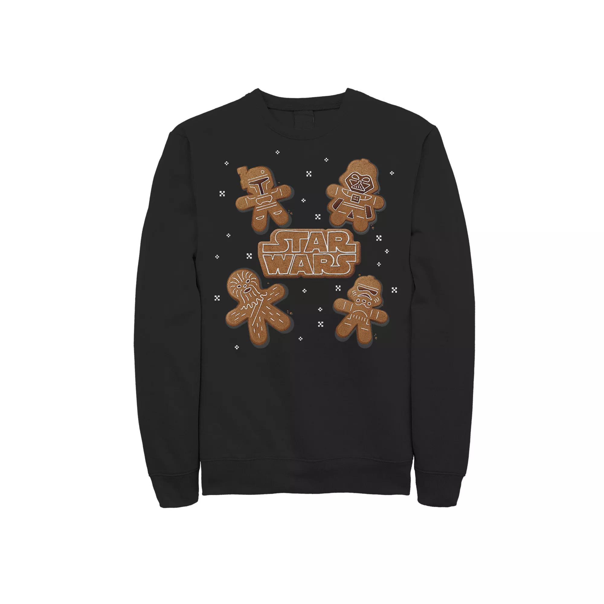 Men's Star Wars Gingerbread Crew Sweatshirt, Size: Medium, Black Product Image