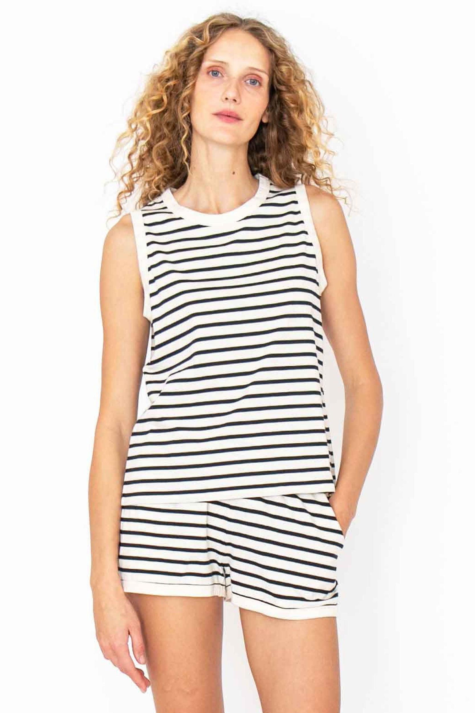 The Tank - Cream/Navy Female Product Image