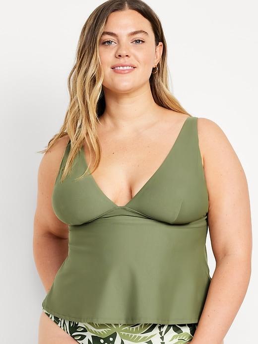 V-Neck Swing Tankini Swim Top Product Image