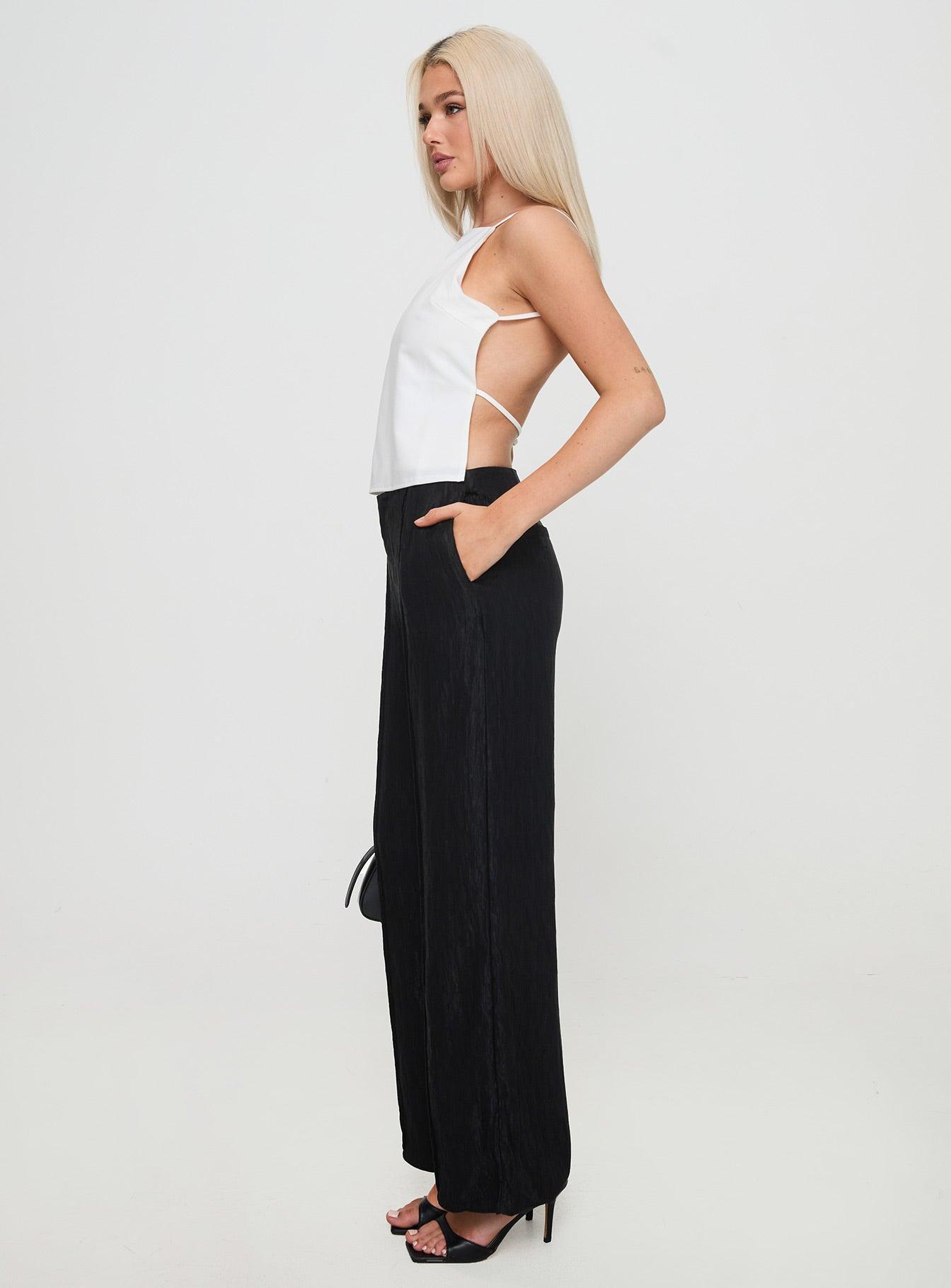 Bonnet Wide Leg Pants Black Product Image