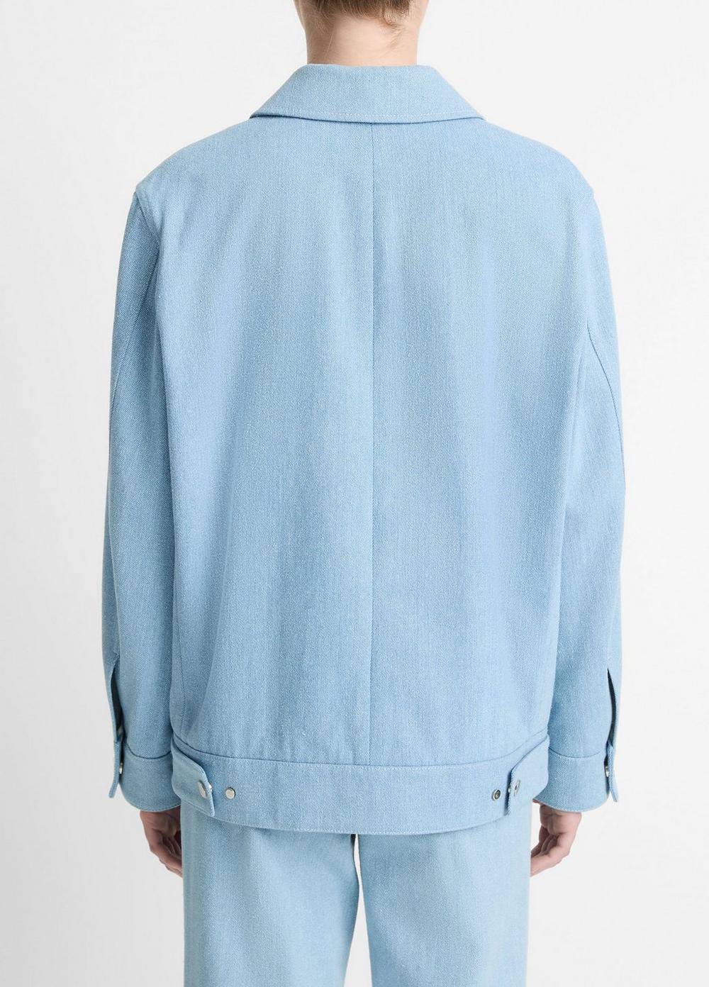 Italian Cotton Twill Zip-Front Jacket Product Image