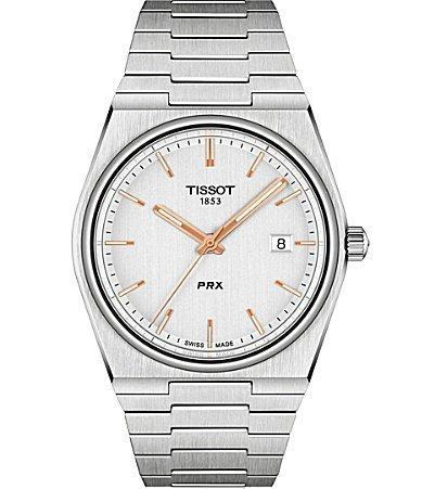 Tissot Mens Prx Quartz Analog Gold Stainless Steel Bracelet Watch Product Image