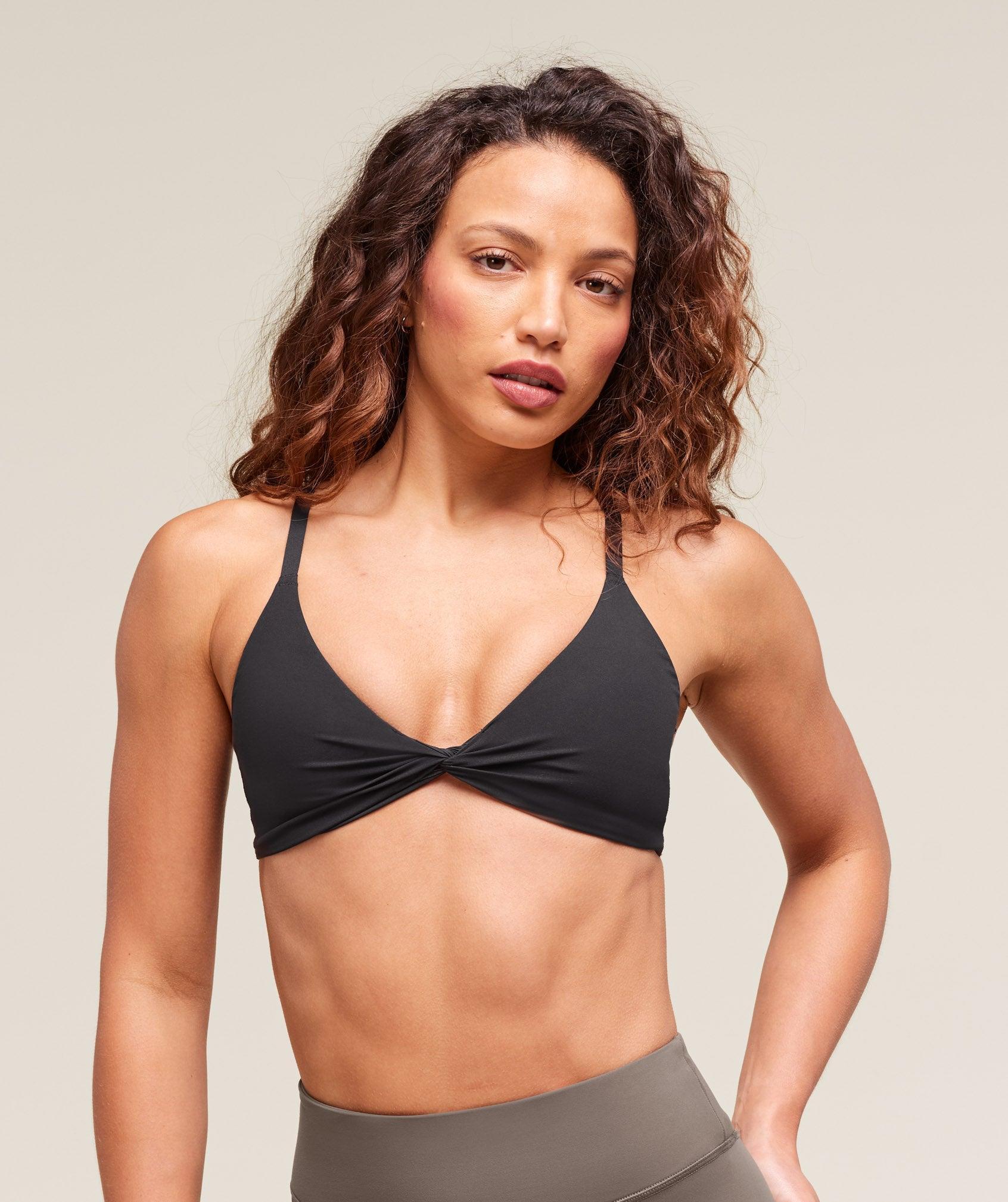Gymshark Twist Front Bralette - Black Female Product Image
