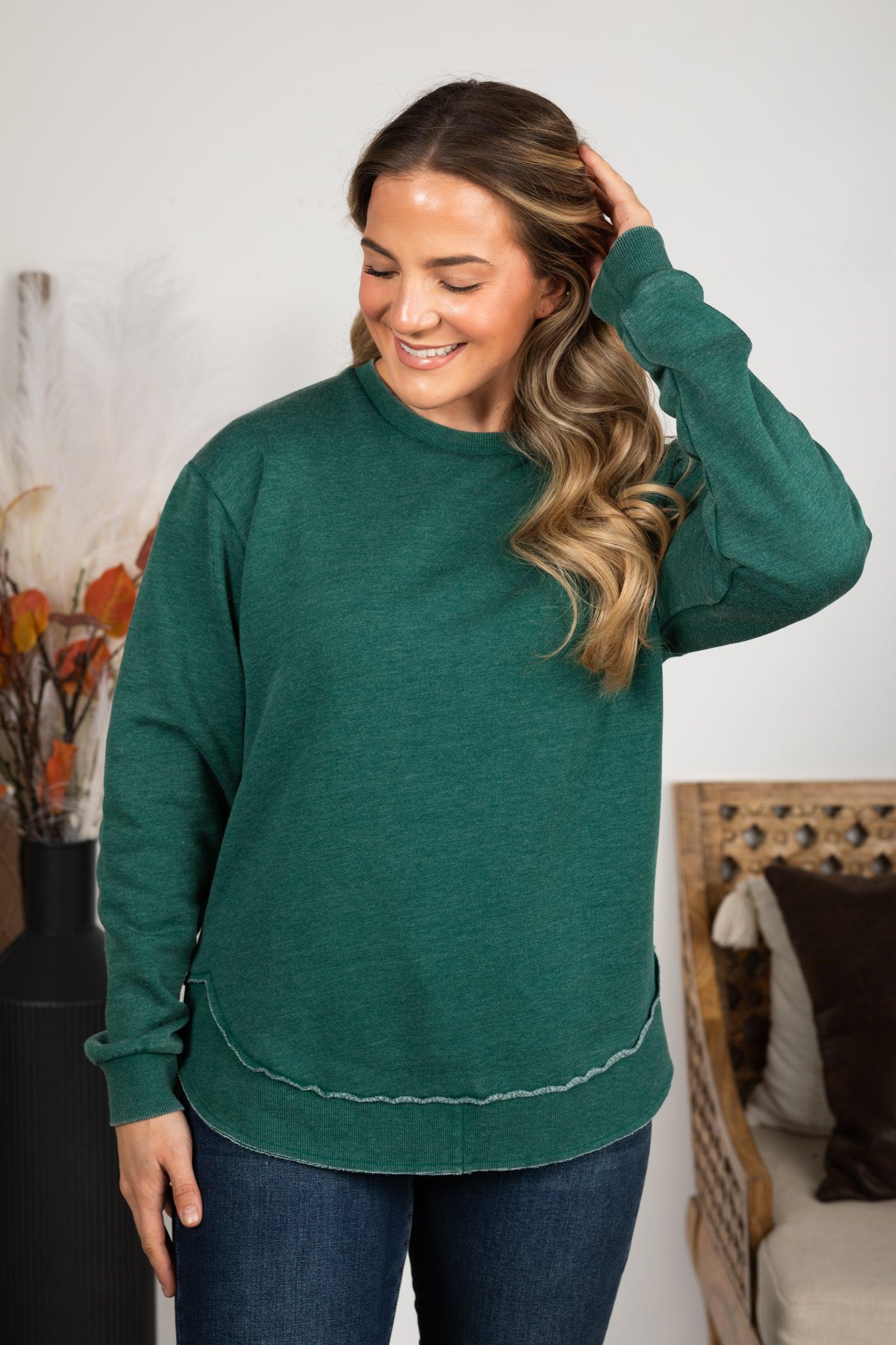Pigment Dyed Cozy Campfire Round Hem Sweatshirt Product Image