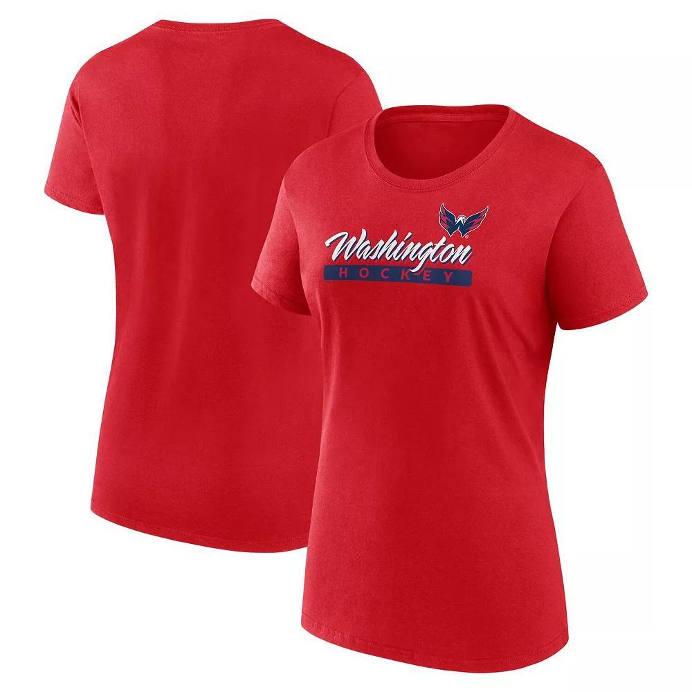 Women's Fanatics Red Washington Capitals Risk Cotton T-Shirt,  Product Image