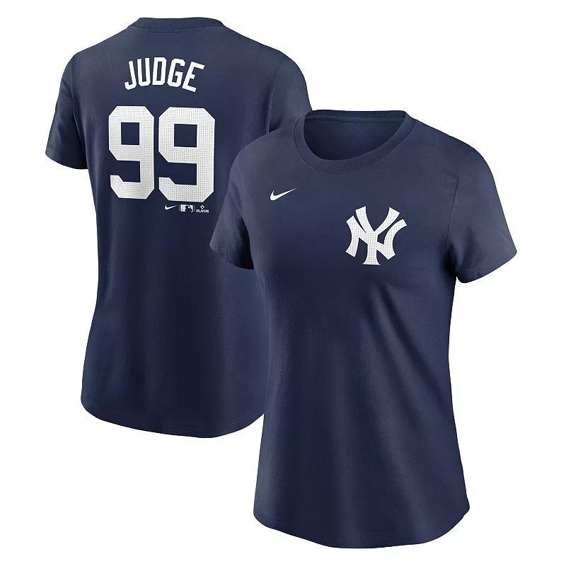 Women's Nike Aaron Judge Navy New York Yankees Fuse Name & Number T-Shirt,  Product Image