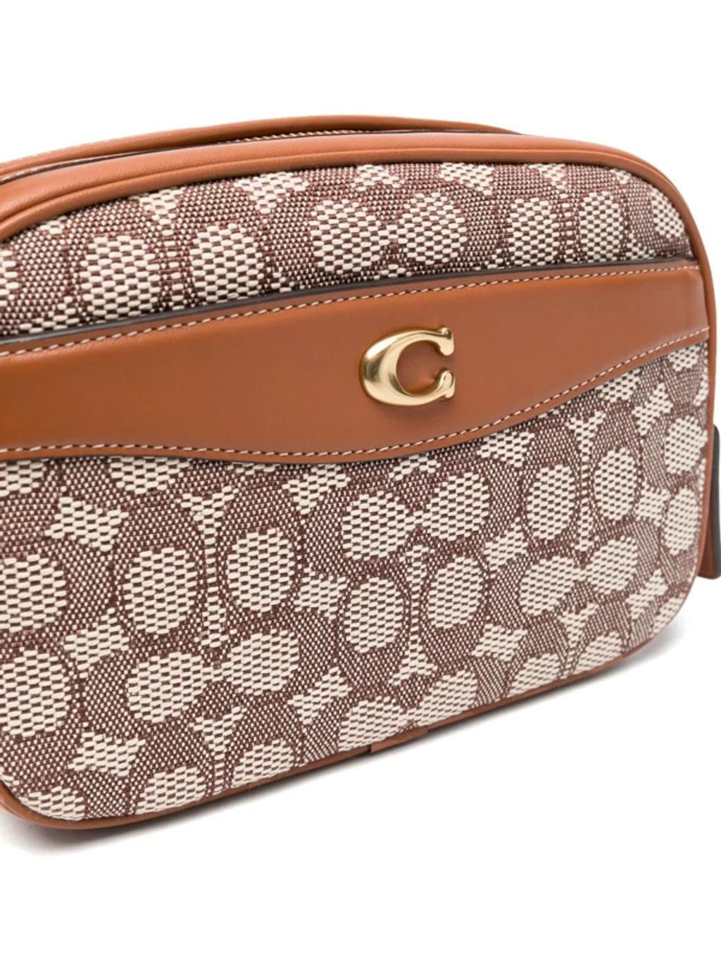 COACH Signature Textile Jacquard Camera Bag In Brown Product Image