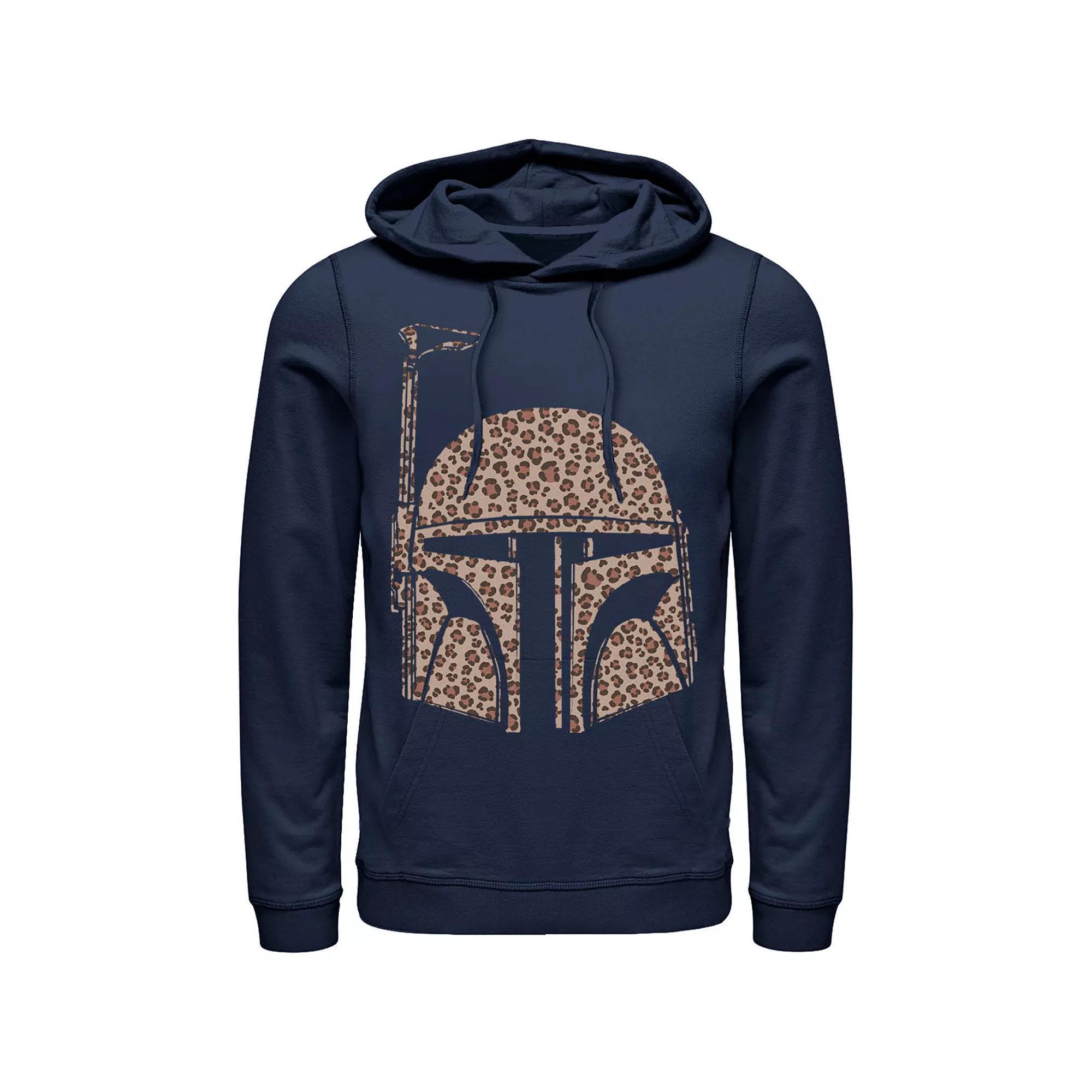 Men's Star Wars Boba Fett Helmet Cheetah Print Fill Hoodie,  Product Image