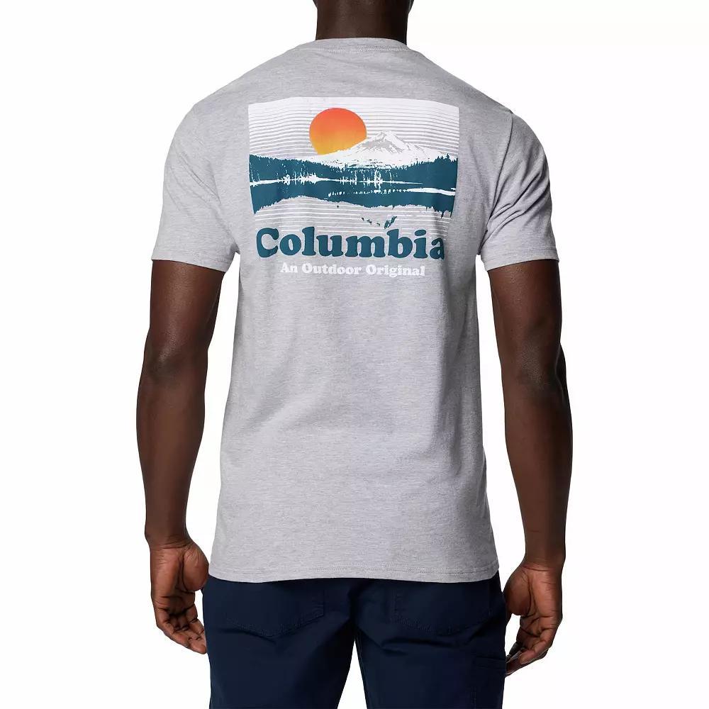 Men's Columbia Outdoor Gear Short Sleeve Graphic Tee, Size: Large, Grey Grey Product Image