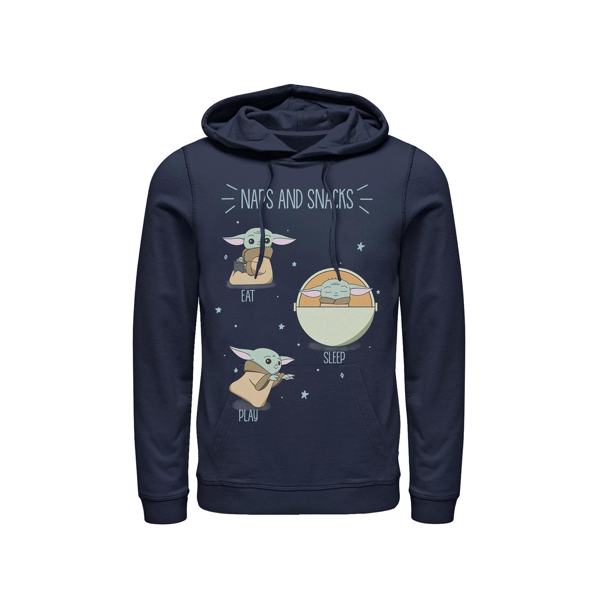 Men's Star Wars: The Mandalorian The Child Naps And Snacks Doodles Hoodie,  Product Image