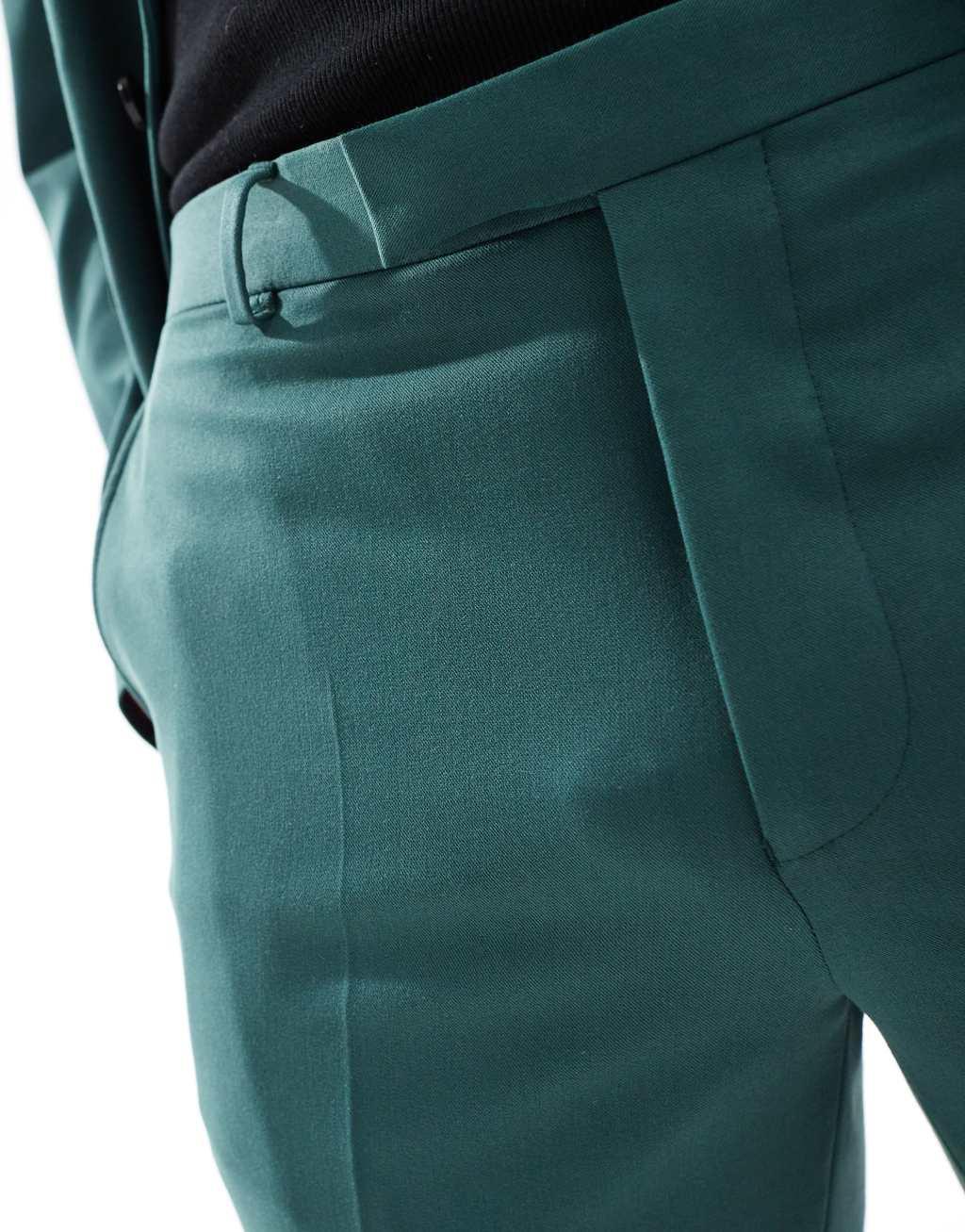 Twisted Tailor suit pants in dark green Product Image