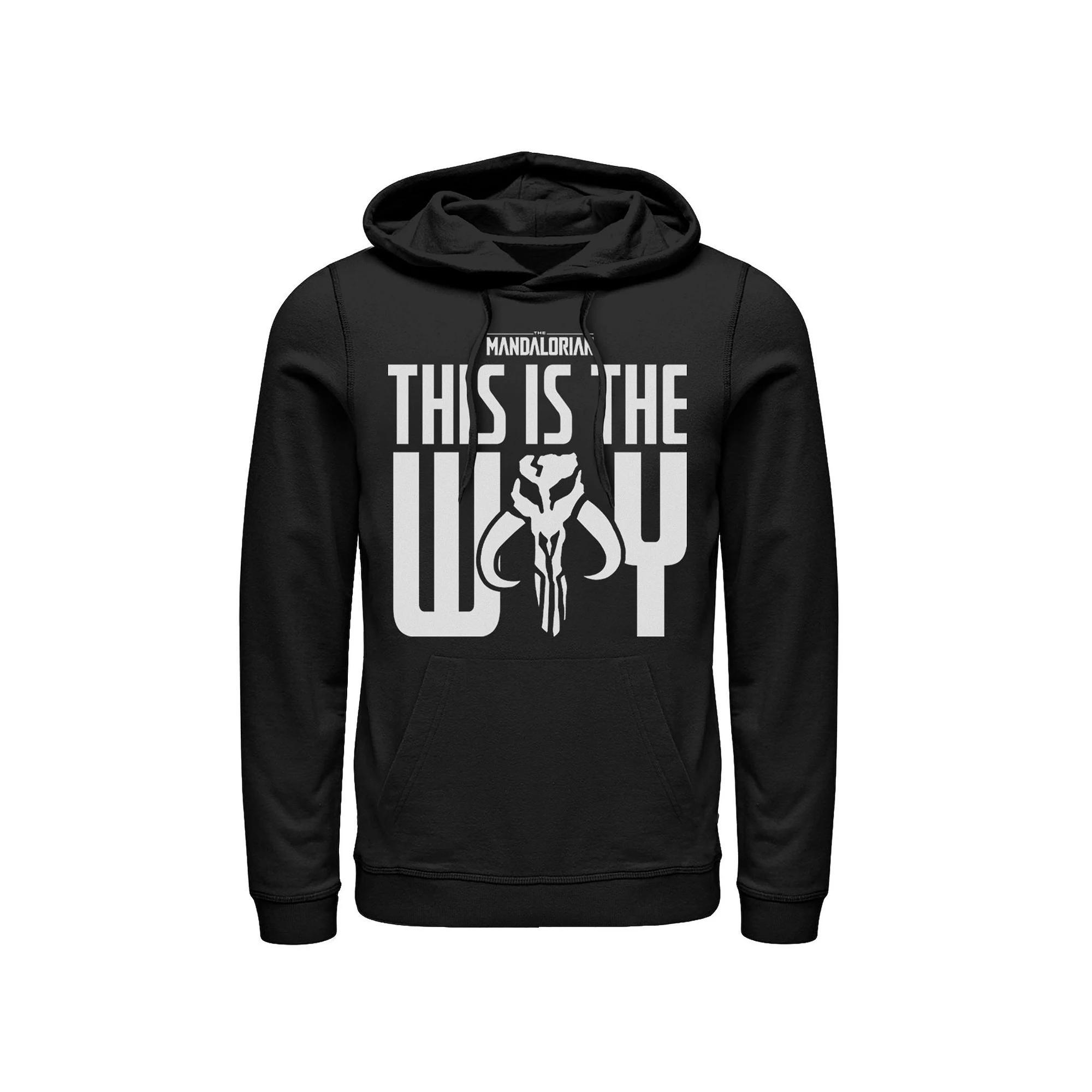 Men's Star Wars The Mandalorian This Is The Way Mythosaur Block Hoodie, Size: Large, Black Product Image