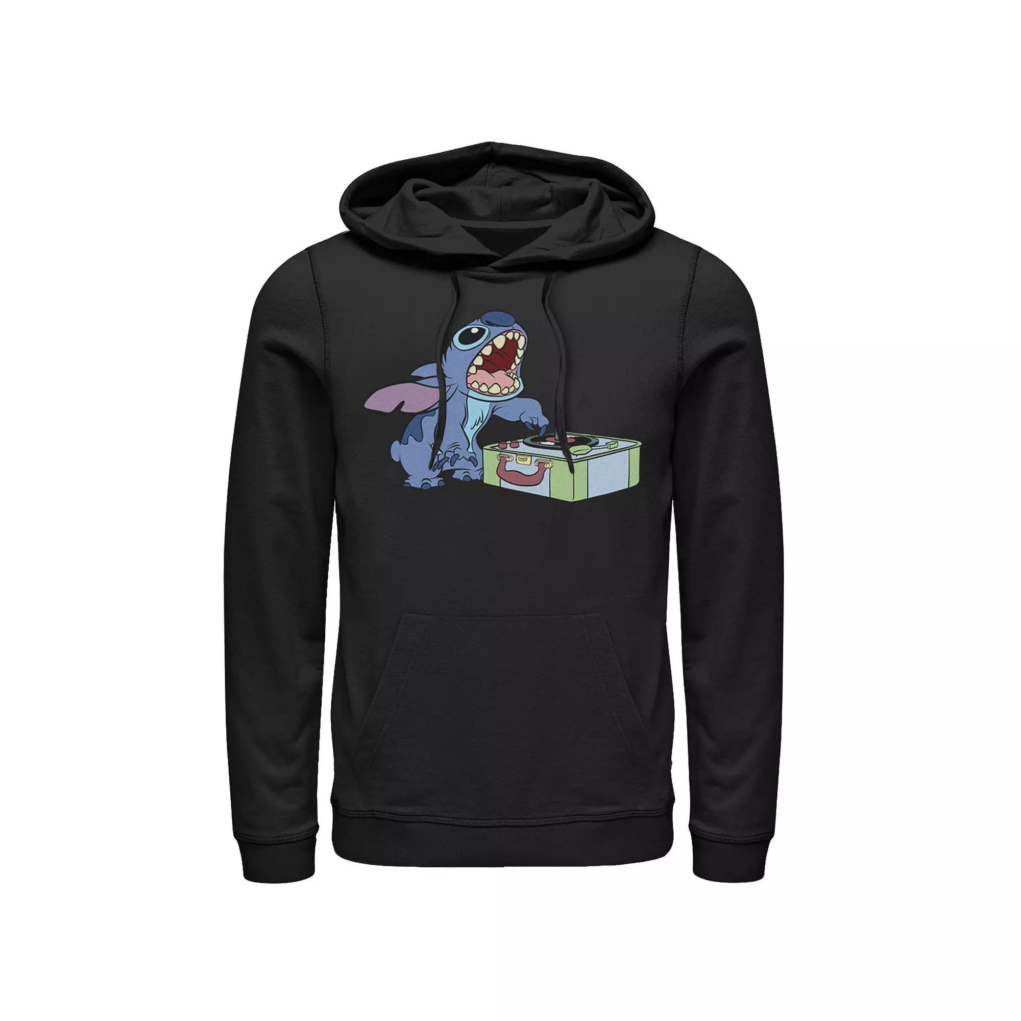 Disney's Lilo & Stitch Record Player Stitch Men's Hoodie,  Product Image