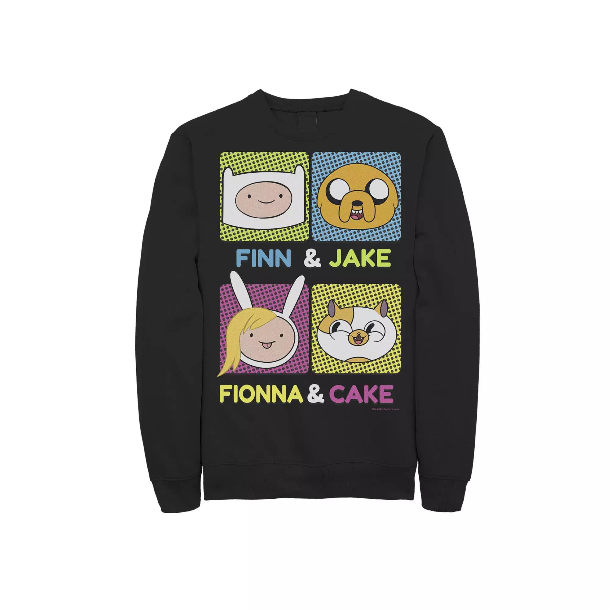 Men's Cartoon Network Adventure Time Finn Jake Fionna Cake Fleece,  Product Image