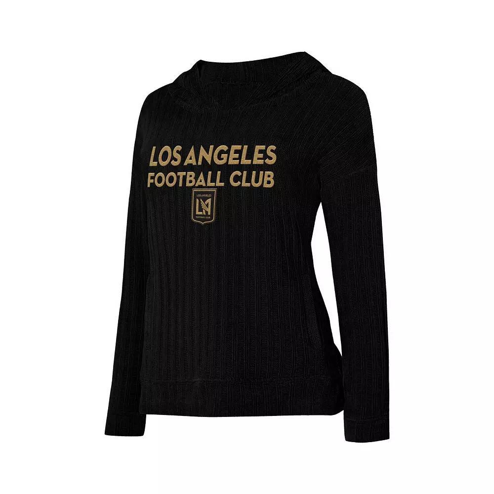 Women's Concepts Sport  Black LAFC Linger Long Sleeve Hooded Top, Size: Medium, Lfc Black Product Image