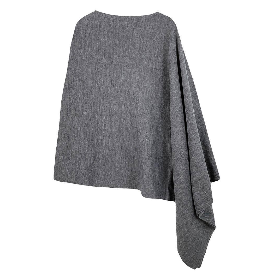 Dark Tone Solid Diamond Shape Scarf Poncho Product Image
