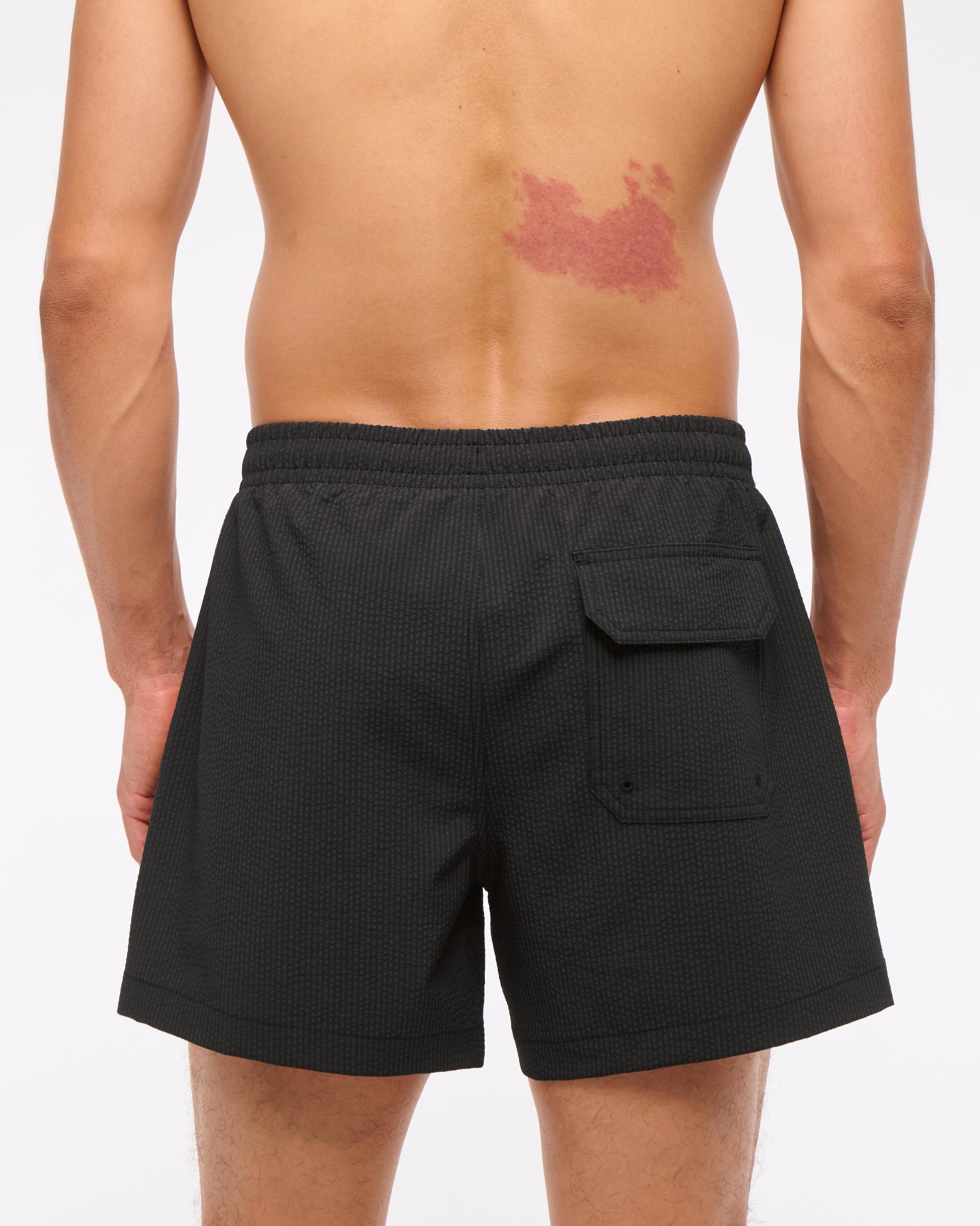 Pull-On Micro-Seersucker Swim Trunk Product Image