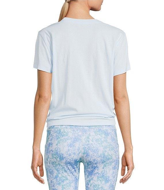 DKNY by Donna Karan Crew Neck Short Sleeve Knot Front Tee Shirt Product Image