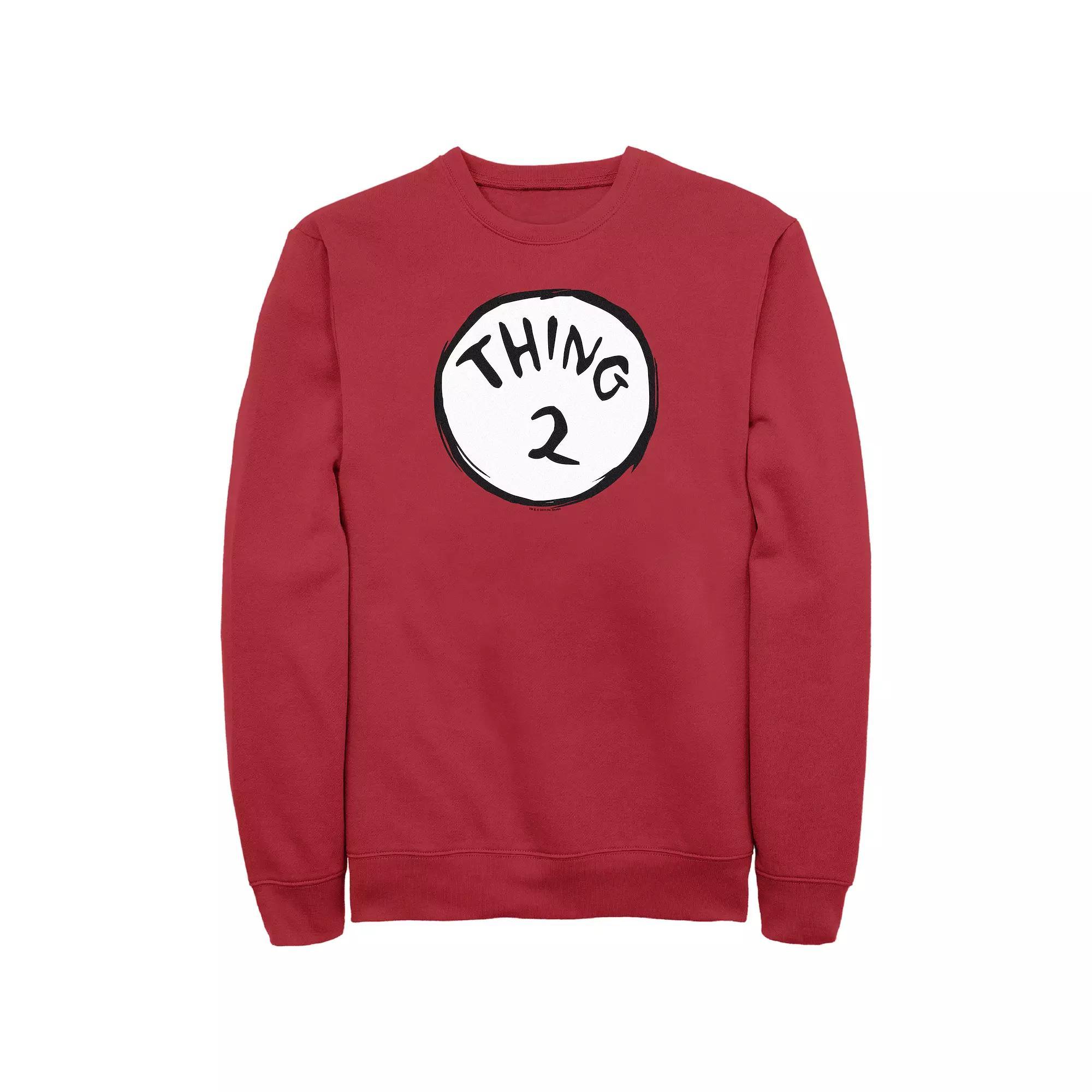 Men's Dr. Seuss Thing 2 Graphic Fleece, Size: Small, Red Product Image