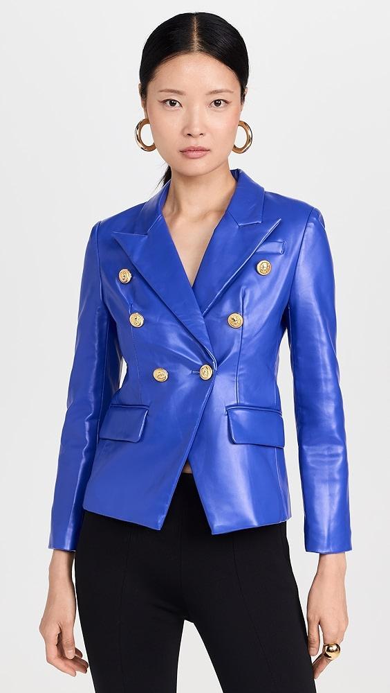 Dur Doux Blue Faux Leather Jacket | Shopbop Product Image