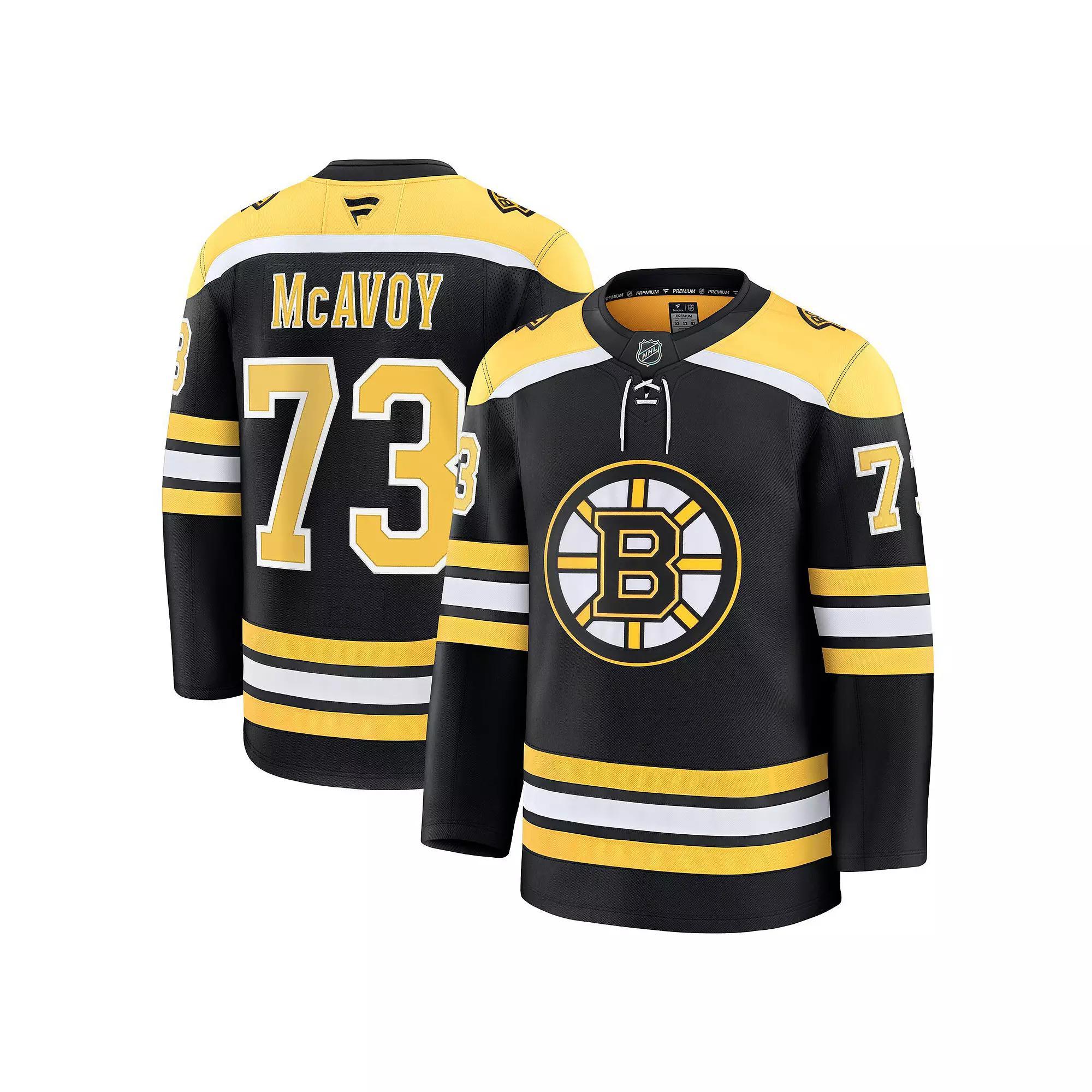 Men's Fanatics Charlie McAvoy Black Boston Bruins Home Premium Jersey, Size: 50 Product Image