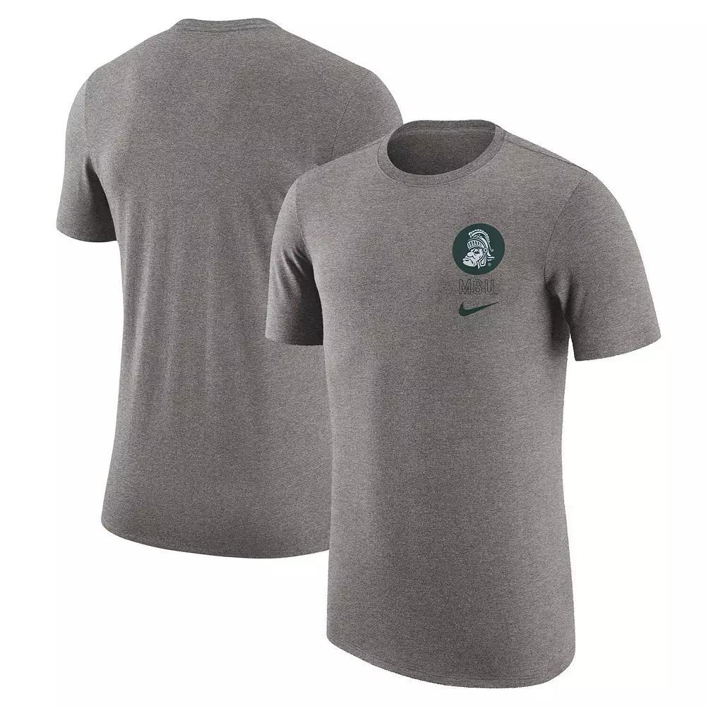 Men's Nike Heather Gray Michigan State Spartans Retro Tri-Blend T-Shirt,  Product Image