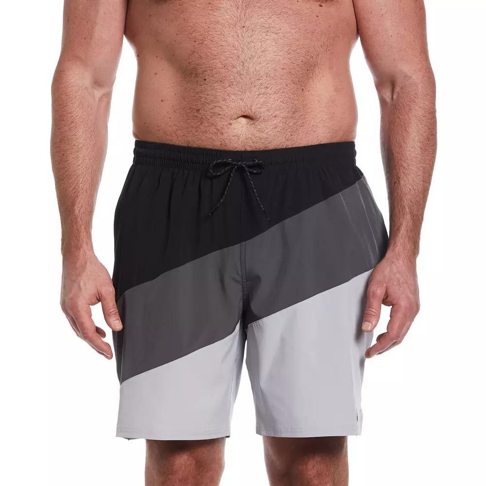 Big & Tall Nike 9-in. Color Surge Volley Swim Trunks, Men's, Size: XL Tall, Black Gray Product Image