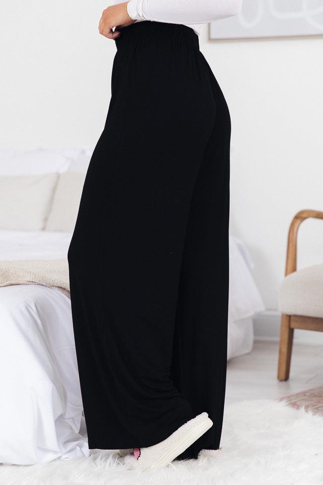 What You Have Black Flowy Lounge Pants FINAL SALE Product Image