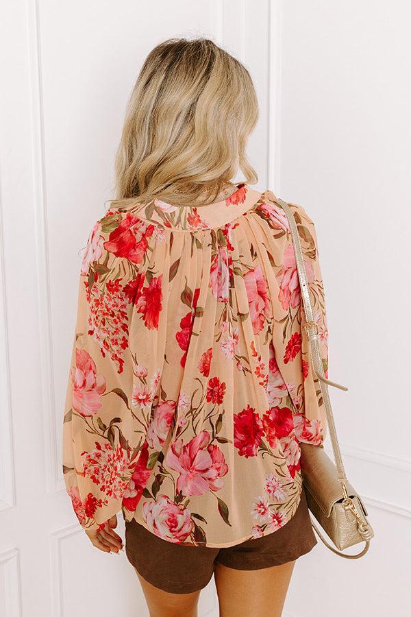 Bubbly Bloom Chiffon Button Up Product Image