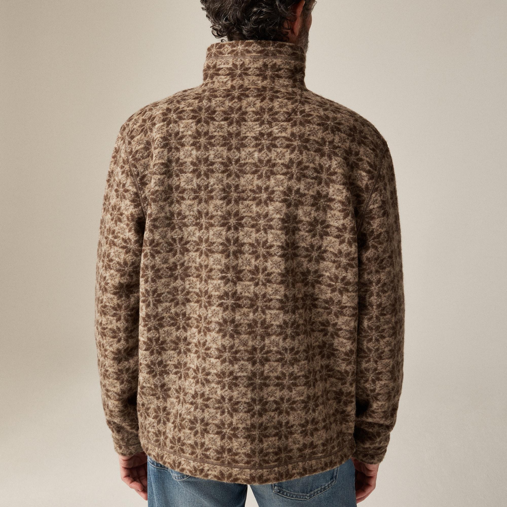 Wool-blend sherpa fleece half-zip pullover Product Image