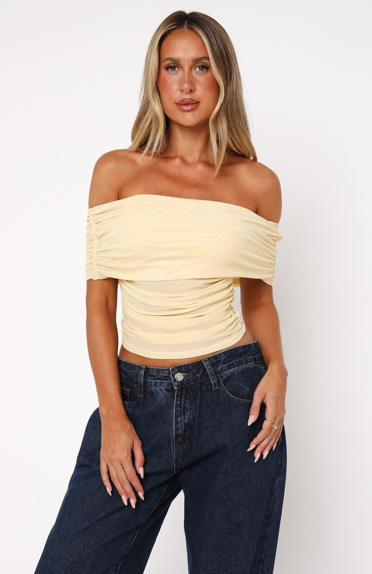 Show Out Mesh Top Lemon Product Image