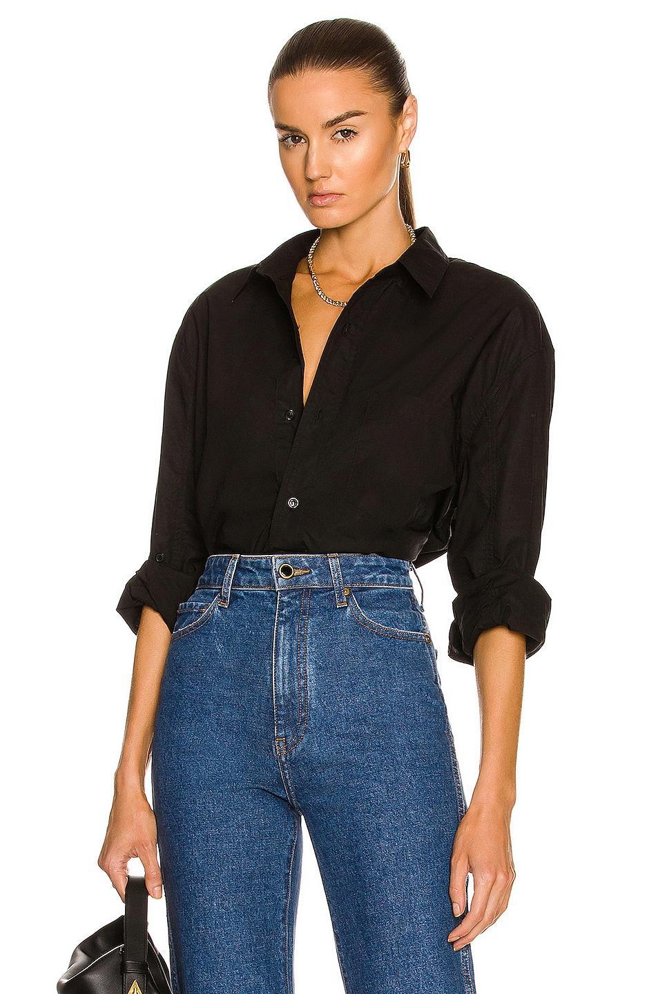 Kayla Oversized Button-Front Shirt Product Image