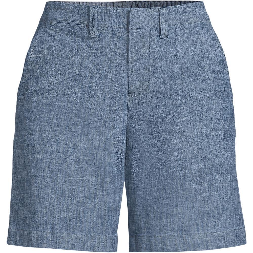 Womens Lands End Elastic Back Classic Chino Shorts Product Image