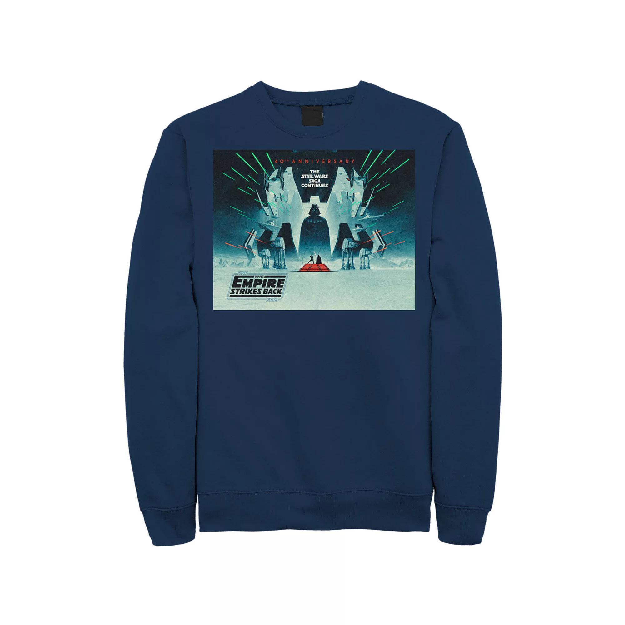 Men's Star Wars: The Empire Strikes Back 40th Anniversary Poster Sweatshirt, Size: XL, Blue Product Image