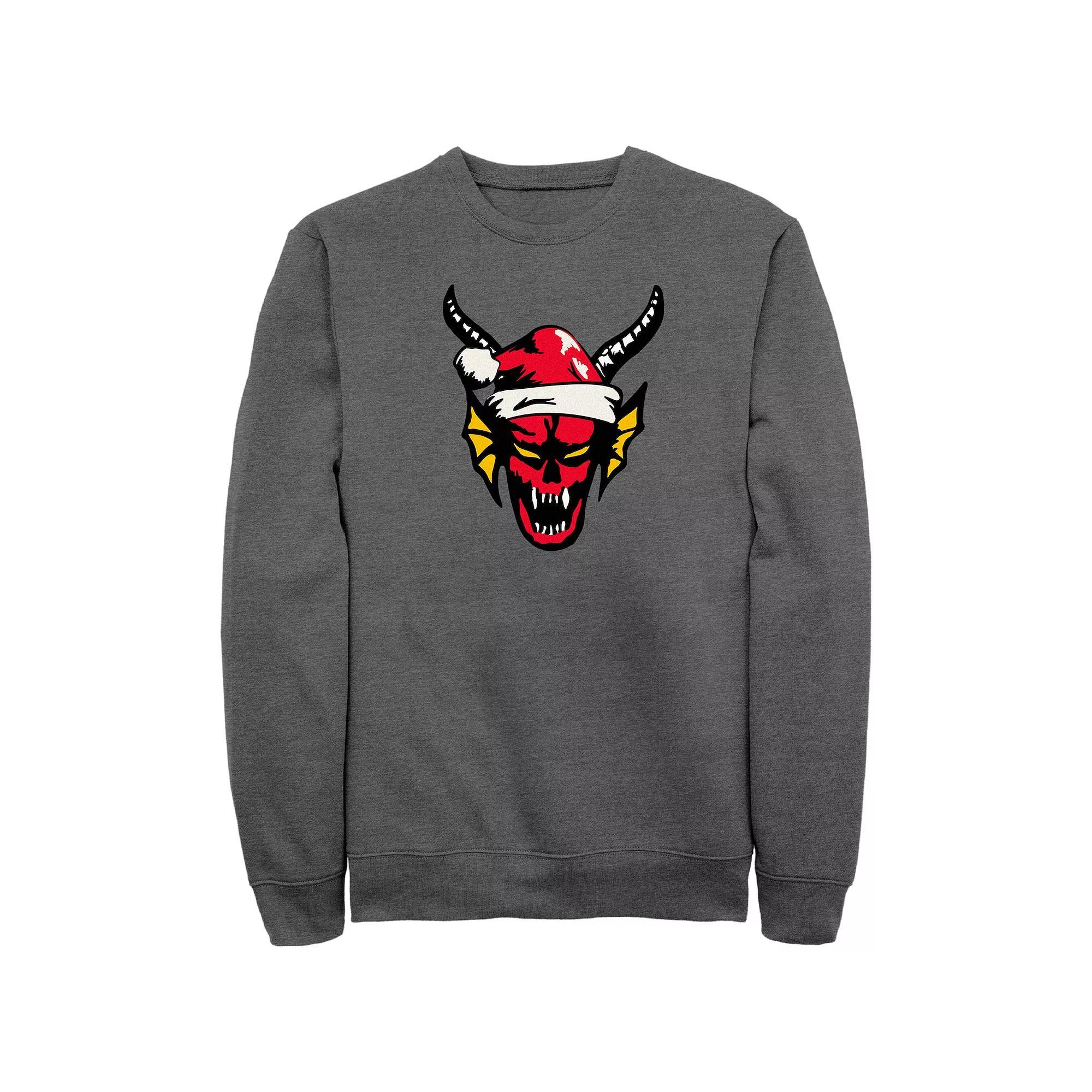 Men's Stranger Things Hellfire Christmas Graphic Fleece,  Product Image