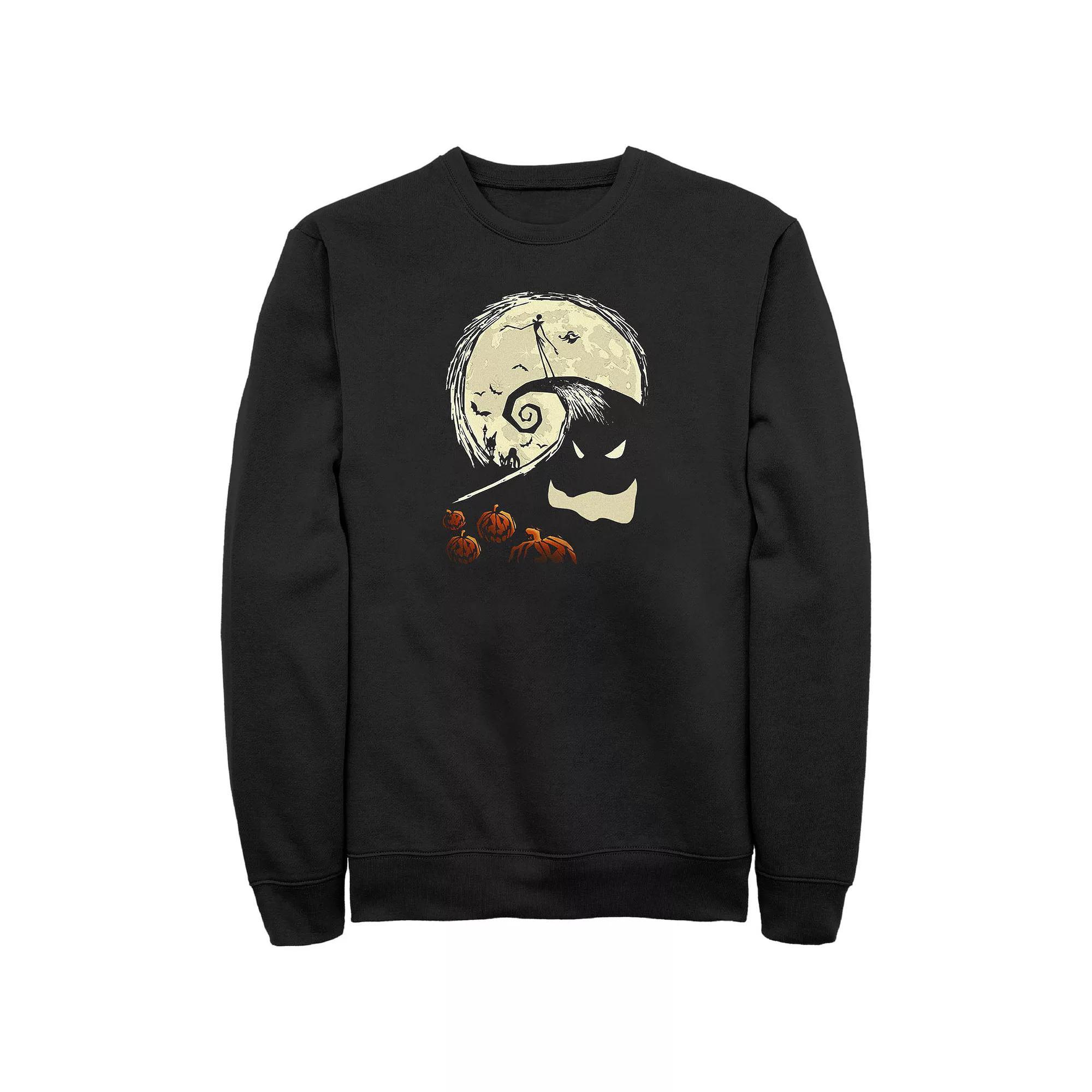 Disney's The Nightmare Before Christmas Jack On Oogie Boogie Hill Men's Graphic Fleece, Size: Medium, Black Product Image