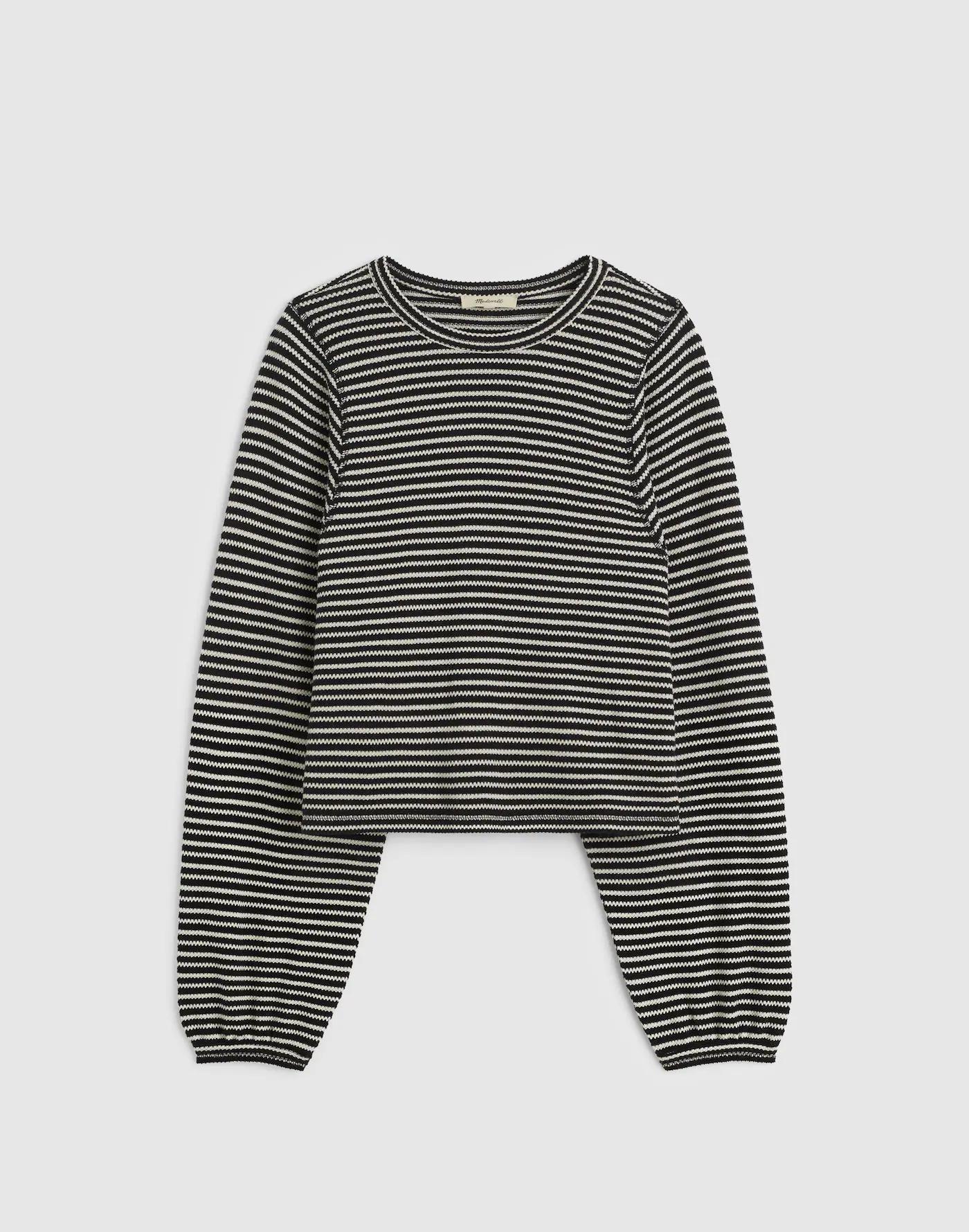 Striped Curved Long-Sleeve Tee Product Image