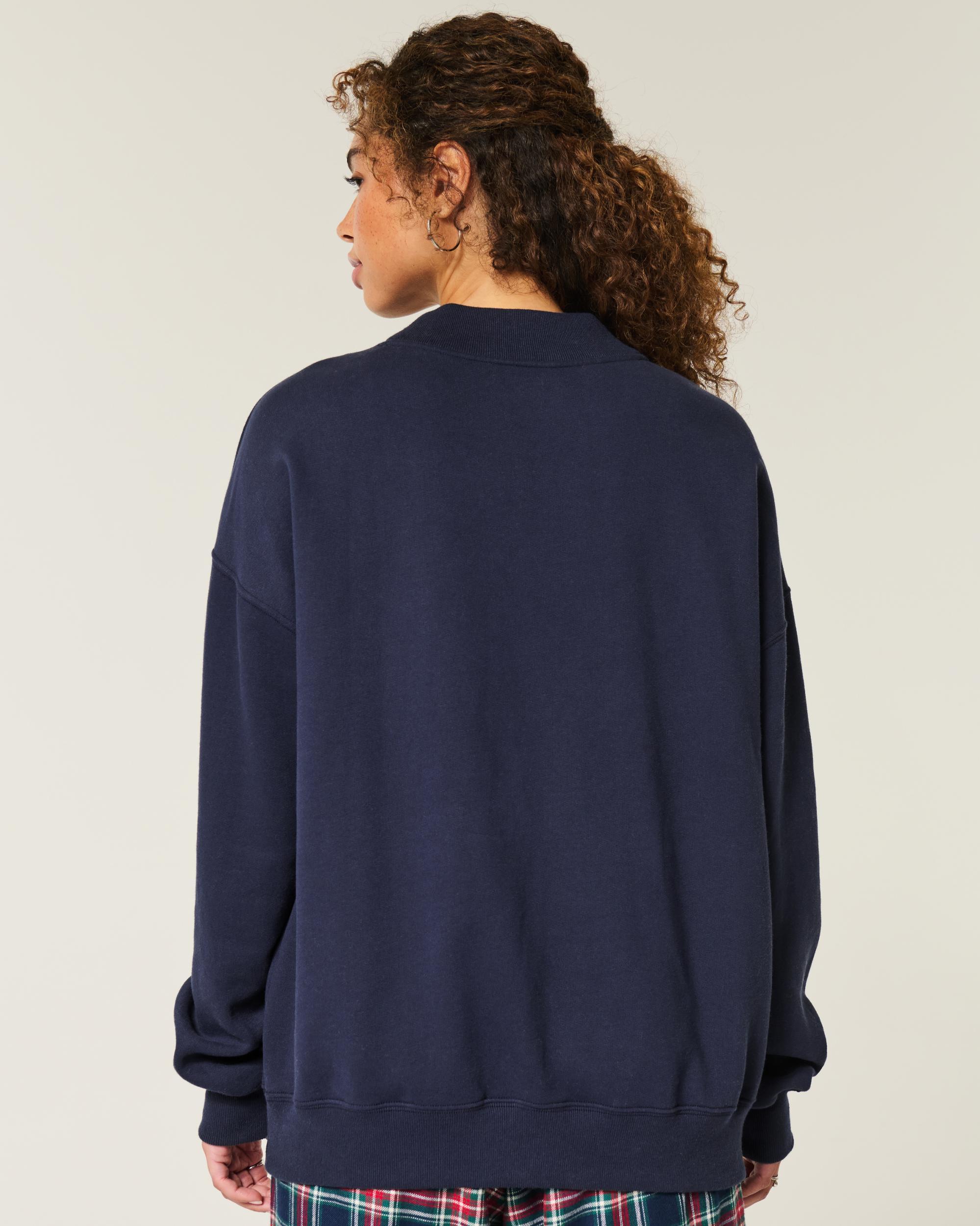 Oversized Mock-Neck Sweatshirt Product Image